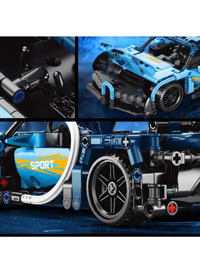 Sports Car Building Block Set, RC Car Model Set for kids Aged 7-14, Adult Collectible, 448 Pieces Sets - Image 3