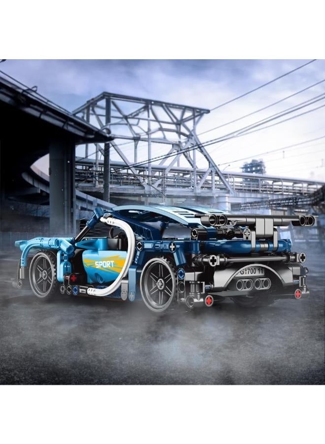 Sports Car Building Block Set, RC Car Model Set for kids Aged 7-14, Adult Collectible, 448 Pieces Sets - Image 4