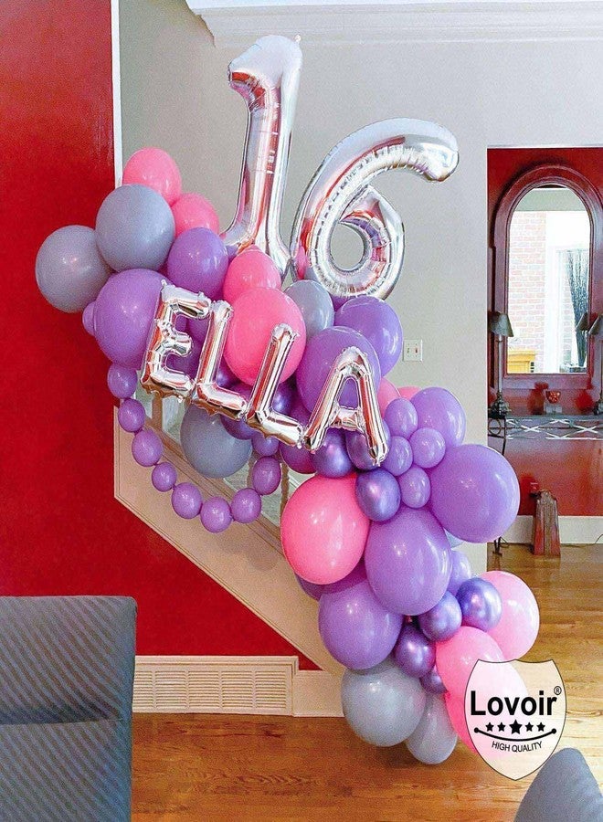 Lovoir Silver 16 Number Balloons, 40 Inch Giant Number 16 Balloons Foil Mylar Helium Silver Number Balloons for 16th Birthday Party Supplies Anniversary Event Celebration Decorations - Image 4