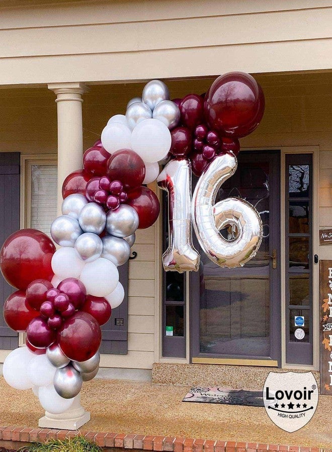 Lovoir Silver 16 Number Balloons, 40 Inch Giant Number 16 Balloons Foil Mylar Helium Silver Number Balloons for 16th Birthday Party Supplies Anniversary Event Celebration Decorations - Image 3