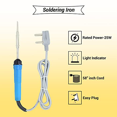 Walker's Walkers Basic 11 in1 Mobile Soldering and Desoldering Equipment Tool Machine Combo Kit Set with Flux Paste and Wire 30 W Simple (Flat, Pointed Tip) - Image 5