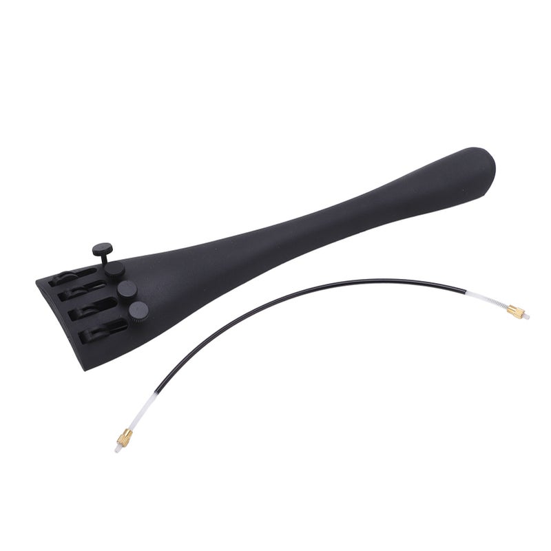 4/4 Cello Tailpiece Carbon Fiber Lightweight Corrosion Resistant 4 Tuners Tailpiece - High Tensile Nylon Tail Gut Cello Fine Tuning Parts for 4/4 Size Cellos of All Levels - Image 4