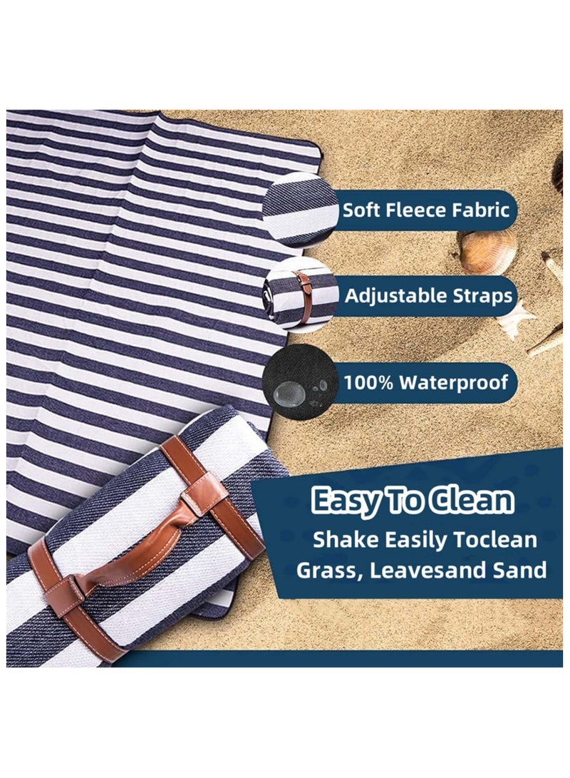 ASIV Portable Outdoor Picnic Blanket Camping Mat, Waterproof and Sandproof Large Foldable 3-Layer Outdoor Blanket, 80 By 80 Inches Suitable for 6 to 8 Adults, Camping, Parks, Beaches, Grass, Indoors  - Image 4