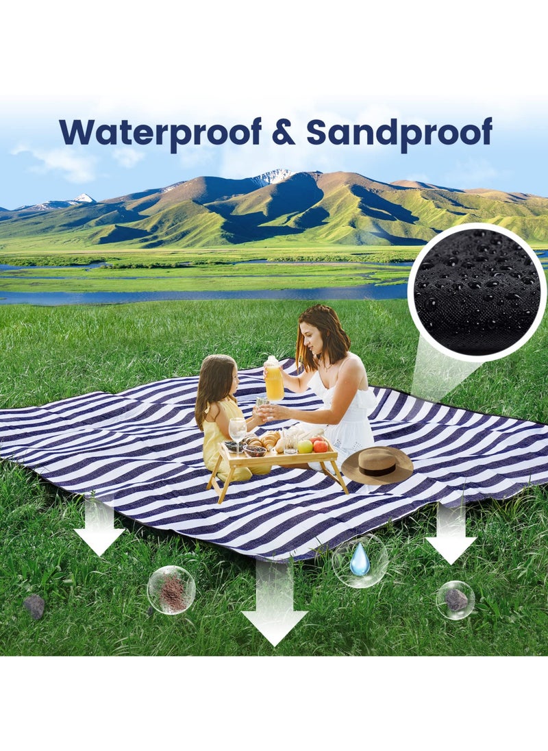 Portable Outdoor Picnic Blanket Camping Mat, Waterproof and Sandproof Large Foldable 3-Layer Outdoor Blanket, 80 By 80 Inches Suitable for 6 to 8 Adults, Camping, Parks, Beaches, Grass, Indoors - pzsku/ZFD5C287996A4ADE9BFC5Z/45/_/1724917604/b420190d-3eb8-441f-b96b-8d84f17af4bc