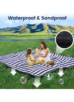 ASIV Portable Outdoor Picnic Blanket Camping Mat, Waterproof and Sandproof Large Foldable 3-Layer Outdoor Blanket, 80 By 80 Inches Suitable for 6 to 8 Adults, Camping, Parks, Beaches, Grass, Indoors  - Image 4