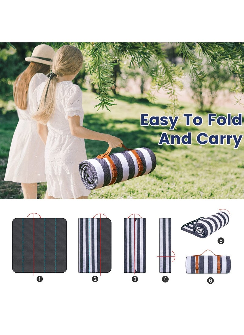 Portable Outdoor Picnic Blanket Camping Mat, Waterproof and Sandproof Large Foldable 3-Layer Outdoor Blanket, 80 By 80 Inches Suitable for 6 to 8 Adults, Camping, Parks, Beaches, Grass, Indoors - pzsku/ZFD5C287996A4ADE9BFC5Z/45/_/1724917614/edf957d3-fcdc-48cc-84de-5b75364d344f