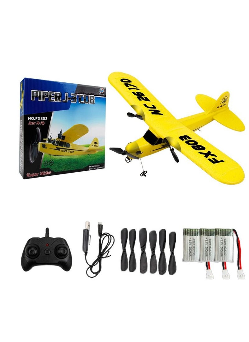 AROAQ DIY RC Plane Toy 803 blue 2 battery Remote Control Airplane DIY Fixed Wing Aircraft  - Image 5