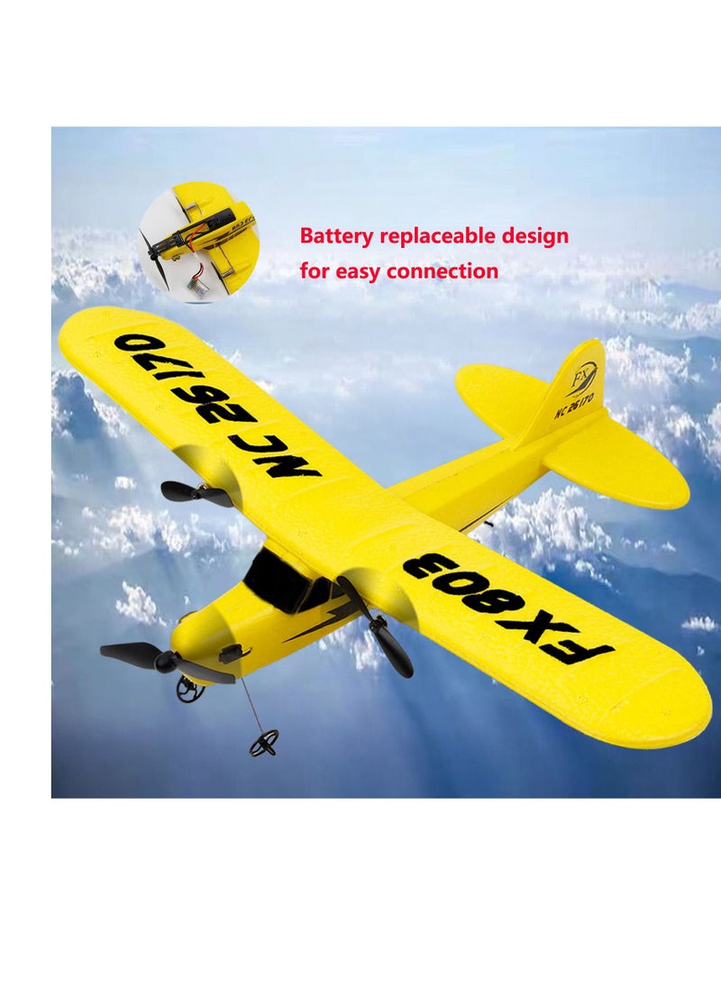 AROAQ DIY RC Plane Toy 803 blue 2 battery Remote Control Airplane DIY Fixed Wing Aircraft  - Image 3