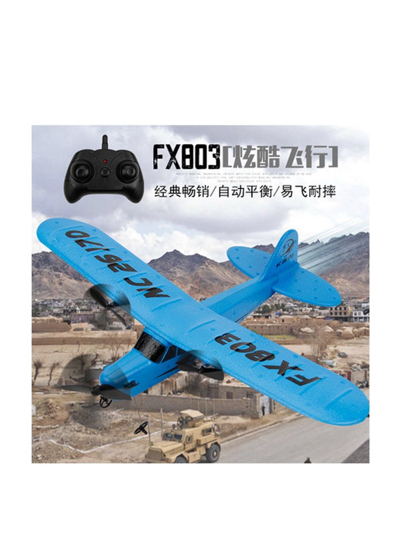 AROAQ DIY RC Plane Toy 803 blue 2 battery Remote Control Airplane DIY Fixed Wing Aircraft  - Image 2