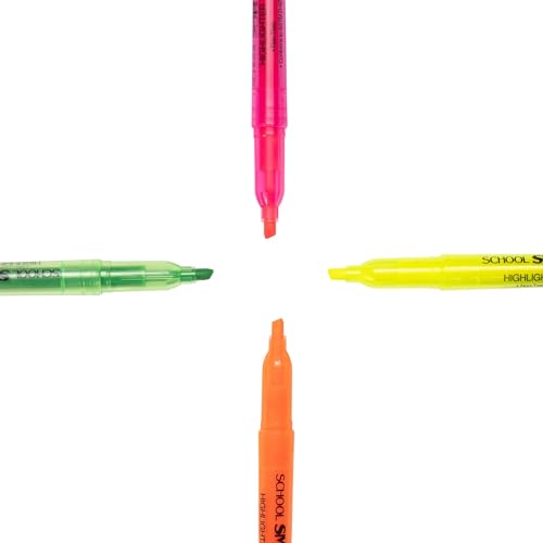 School Smart Chisel Tip Highlighters- Assorted Colors, 4.5 H x 6.7 L x 3.2 W, Pack of 20 - Image 4