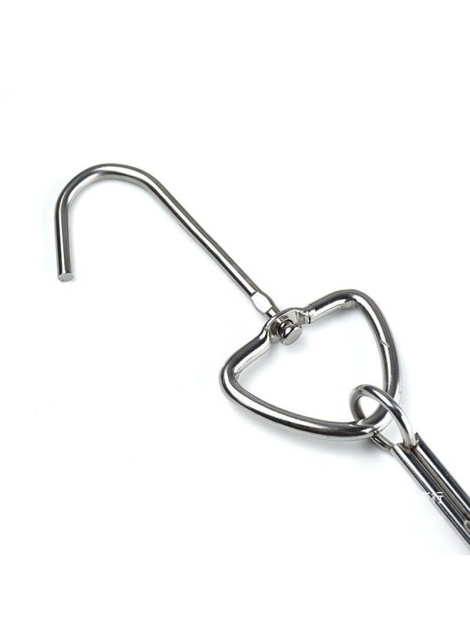 Beijing Duck Hook Stainless Steel Roast Goose Hook Roast Duck Hook Double Hook Roast Meat Hook Roast Fork Air Drying Cabinet Hook-Color:3.5cm Long Wax Ring Large Ring (pack Of 10)  - Image 3