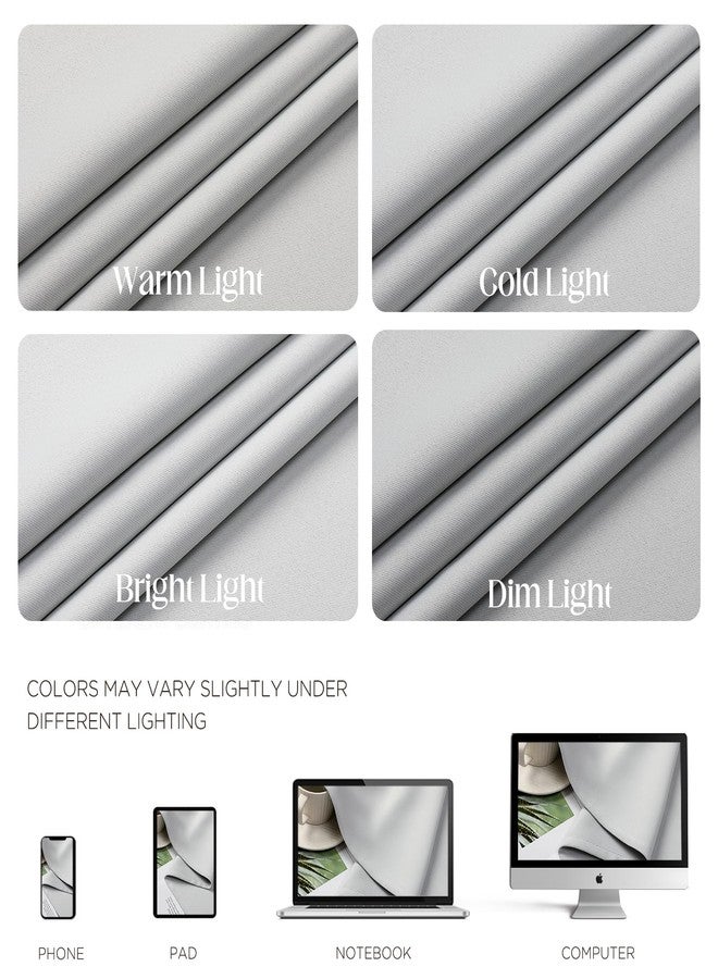 CUCRAF Blackout Curtains 84 inch Length, Thermal Insulated Room Darkening Window Curtains for Bedroom,Light Blocking Drapes for Kitchen Living Room,Set of 2 Panels, 52 x 84 Inch, Grayish White - Image 4