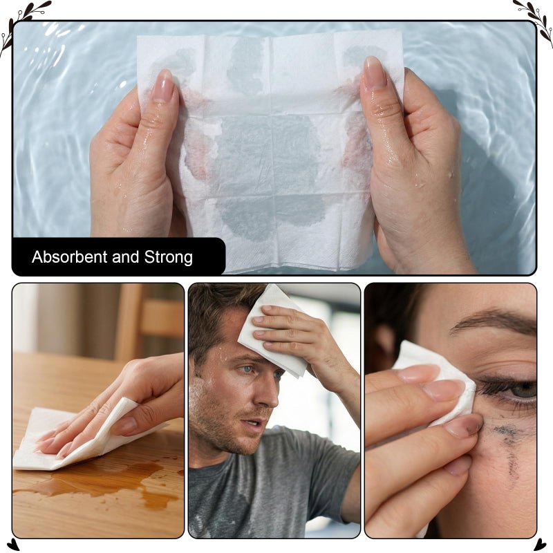 NatNarr 100 Pcs Happy Tears Tissue, 3 Ply Wedding Tissues Guests Pocket Paper Mini Travel Facial Tissue Welcome Bag Stuffers for Party Favor Graduation - Image 5