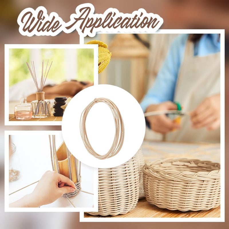 AHANDMAKER Basket Weaving Round Rattan for Basket Furniture Making Chair Weaving Repairing DIY Craft - Image 4