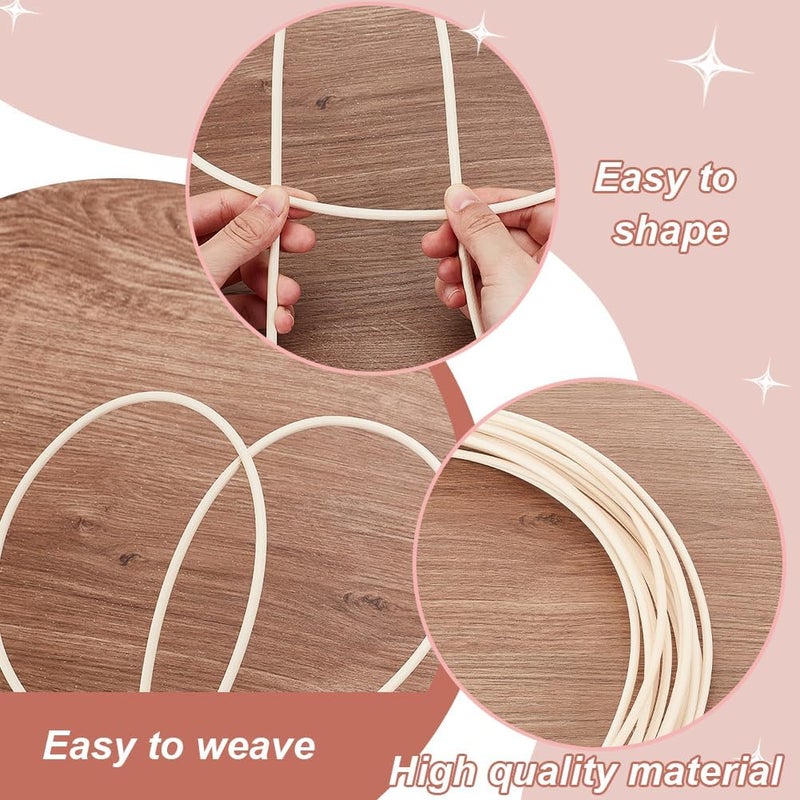 AHANDMAKER Basket Weaving Round Rattan for Basket Furniture Making Chair Weaving Repairing DIY Craft - Image 2