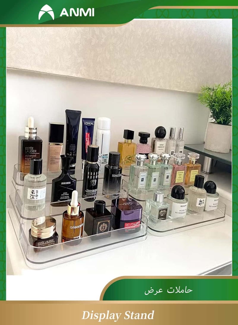 Anmi 1 Pcs Display Stands, Home Decor Display Risers, Perfume Cosmetics Organizer, Lotion Skincare Stand, Spice Holder, Sturdy Clear Rack For Kitchen Bathroom Countertop Cabinet Storage - Image 5