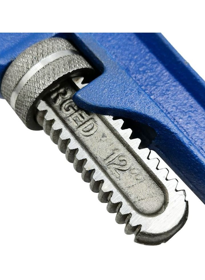 Pipe Wrench Heavy Duty 12Inch Forged Steel Head Strong Iron Handle Pipe Wrench 1 Piece - Image 5