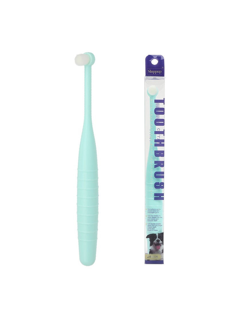 Generic Pet Dental Floss Dog Cat Oral Cleaning Toothbrush Dog Cat Teeth Cleaning Supplies Dental Floss Pets Green-Round Head 