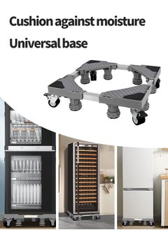 Mini Fridge Stand Storage Adjustable base With 4 locking wheels and 8 Strong Feet Base Stand for Washing Machines and Dryers Adjustable Furniture Dolly Heavy Duty Fridge Stand Mobile Base - pzsku/ZFD5C6419D5E664E7F12FZ/45/_/1734012873/727e6645-521c-467e-9c2f-9eb91c7b67df