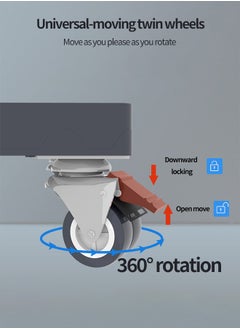 Mini Fridge Stand Storage Adjustable base With 4 locking wheels and 8 Strong Feet Base Stand for Washing Machines and Dryers Adjustable Furniture Dolly Heavy Duty Fridge Stand Mobile Base - pzsku/ZFD5C6419D5E664E7F12FZ/45/_/1734012877/7b2b0d09-7bbd-40d4-b377-0b74e7c41ff3