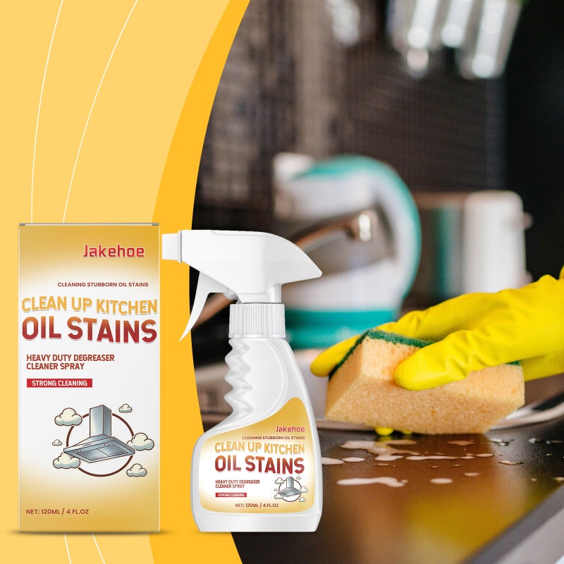 Jakehoe Oil Stain Removal Cleaning Spray For Cleaning Kitchen Utensils, Removing Grease Stains From Stoves And Range Hoods, Universal Use - Image 2