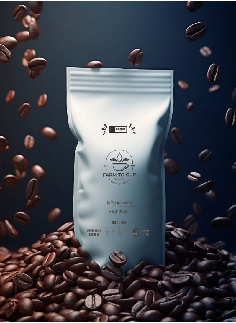 ecoffee - Professional Espresso Coffee Crema Beans-1kg - Image 1