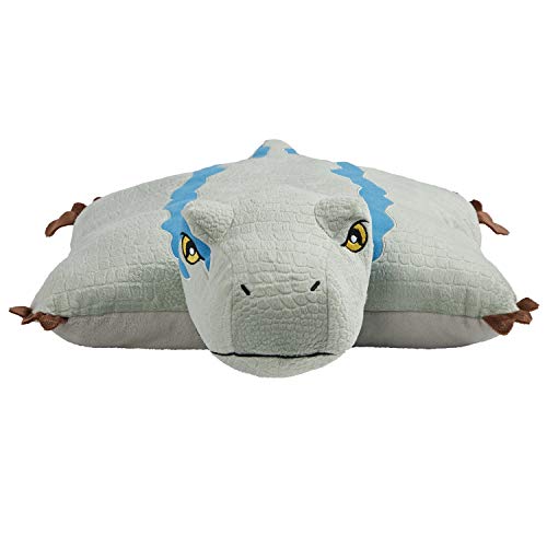 Pillow Pets 16” Blue Velociraptor Stuffed Animal, Jurassic World Dinosaur Plush Toy - Image 2