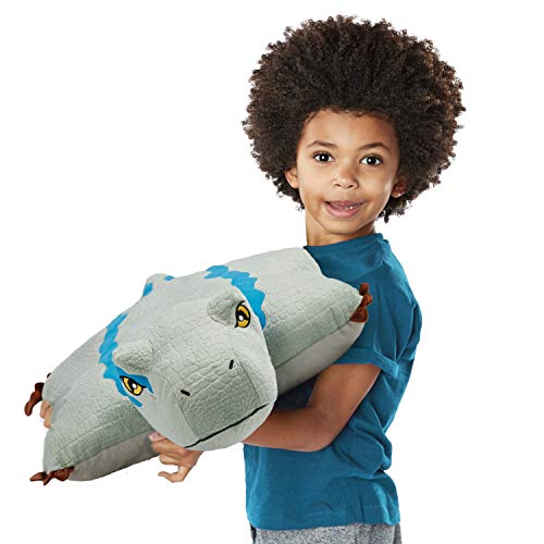 Pillow Pets 16” Blue Velociraptor Stuffed Animal, Jurassic World Dinosaur Plush Toy - Image 3
