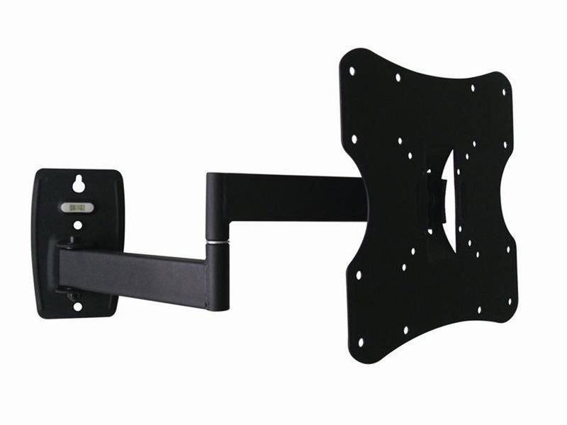INLAND ProHT Articulating TV Wall Mount Full Motion (05329) for TV Flat Panel Monitor 23'' to 42,Tilt 15°，Swivel 90°,VESA up to 200x200,Cold-Rolled Steel Material, Max Load 55 Lbs, Black - Image 1