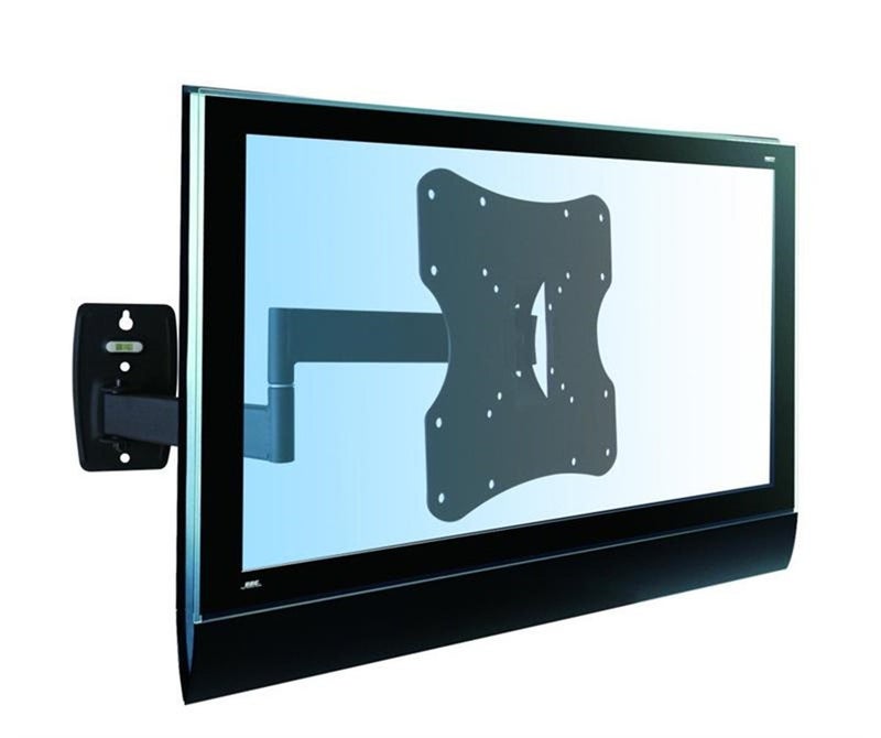 INLAND ProHT Articulating TV Wall Mount Full Motion (05329) for TV Flat Panel Monitor 23'' to 42,Tilt 15°，Swivel 90°,VESA up to 200x200,Cold-Rolled Steel Material, Max Load 55 Lbs, Black - Image 3