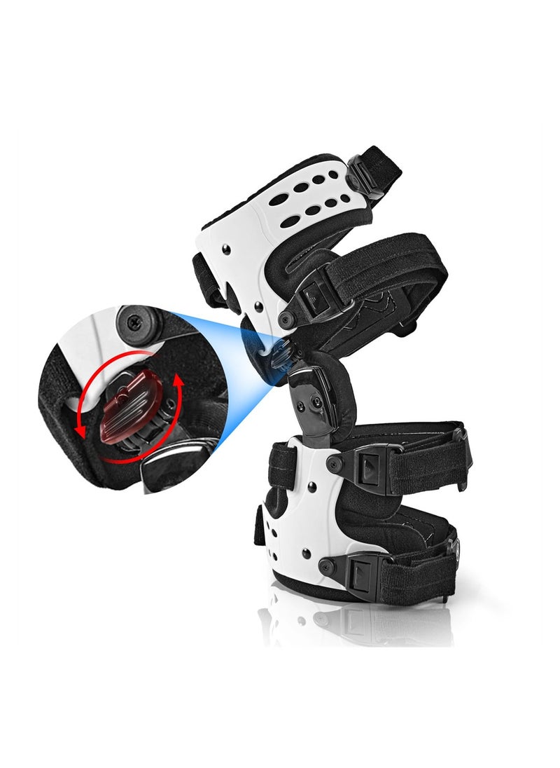 Excefore - OA Unloader Knee Brace, Osteoarthritis Adjustable ROM Stabilizing Protection, Knee Brace for Osteoarthritis, Arthritis Pain, Cartilage Repair, Bone on Bone Knee Joint Pain (Right White) - Image 1