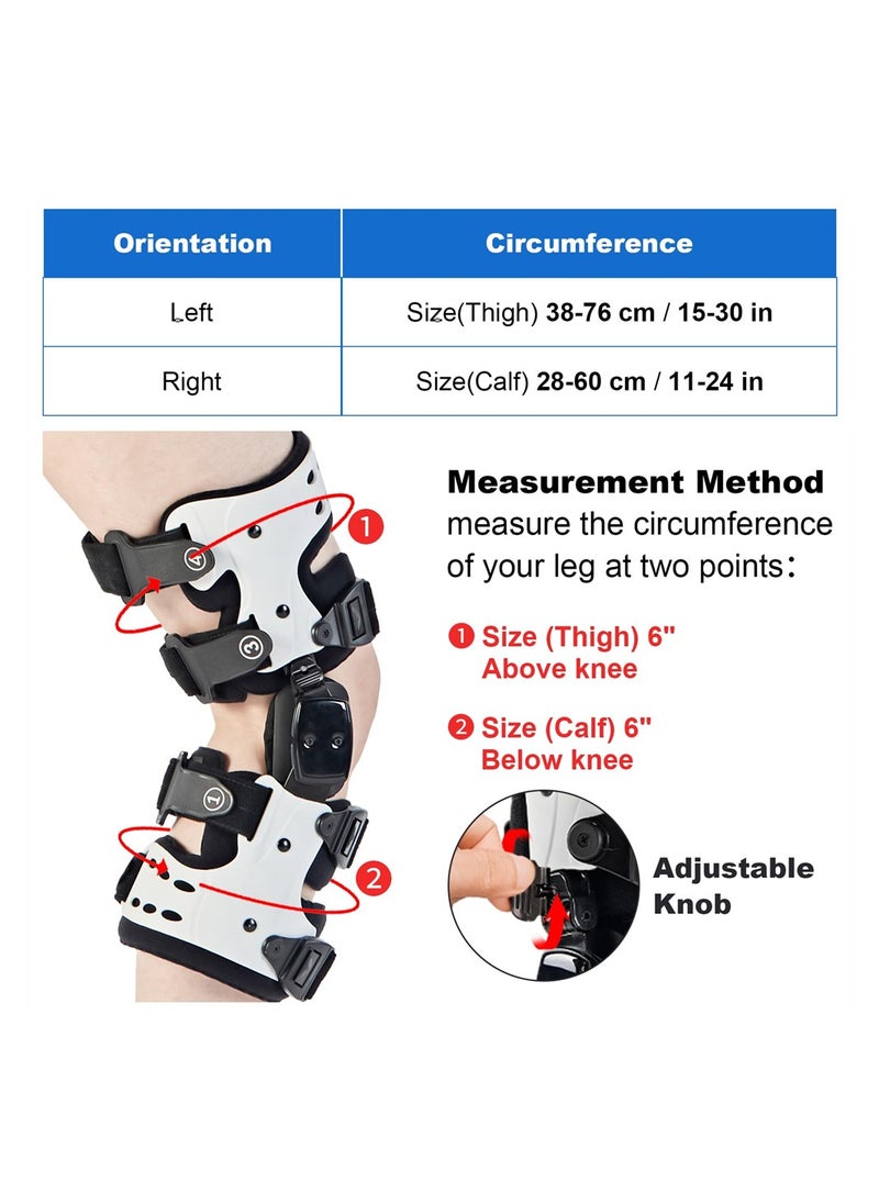 Excefore - OA Unloader Knee Brace, Osteoarthritis Adjustable ROM Stabilizing Protection, Knee Brace for Osteoarthritis, Arthritis Pain, Cartilage Repair, Bone on Bone Knee Joint Pain (Right White) - Image 1