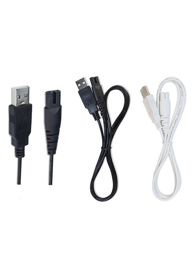 HuHa 1.25m For Shaver / Water Refill Device USB TTo 8-Figure Tail Charging Cable Power Cord(White) - Image 2