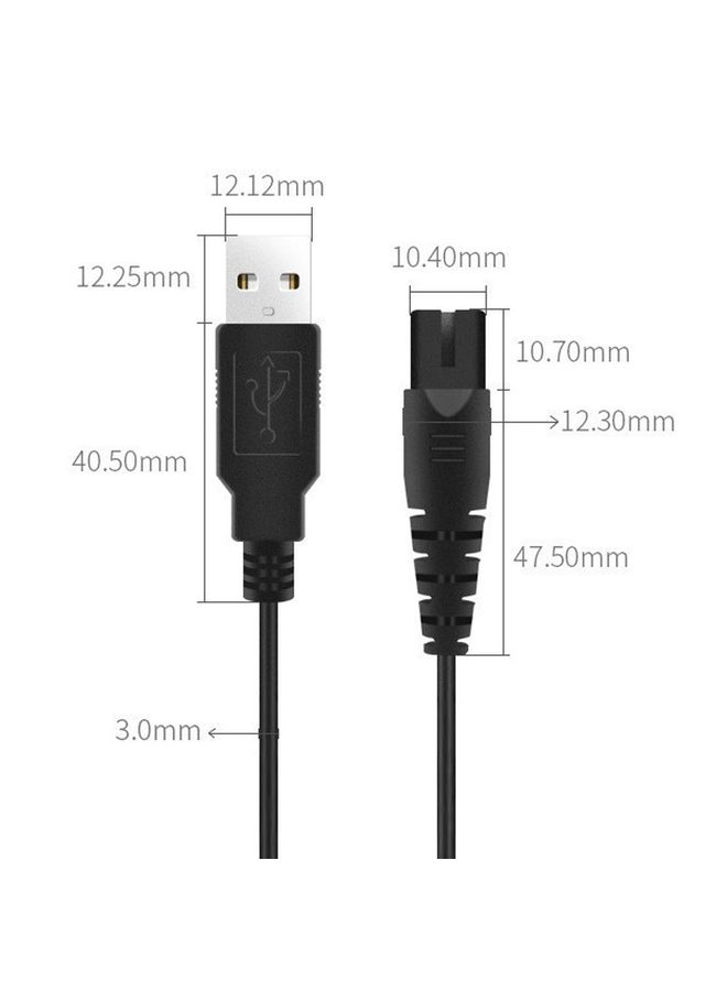 HuHa 1.25m For Shaver / Water Refill Device USB TTo 8-Figure Tail Charging Cable Power Cord(White) - Image 3