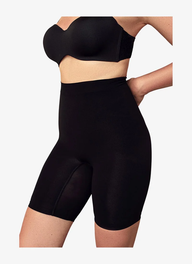 بنتي Women Premium Seamless Push Up Short Black Shaping Corset
