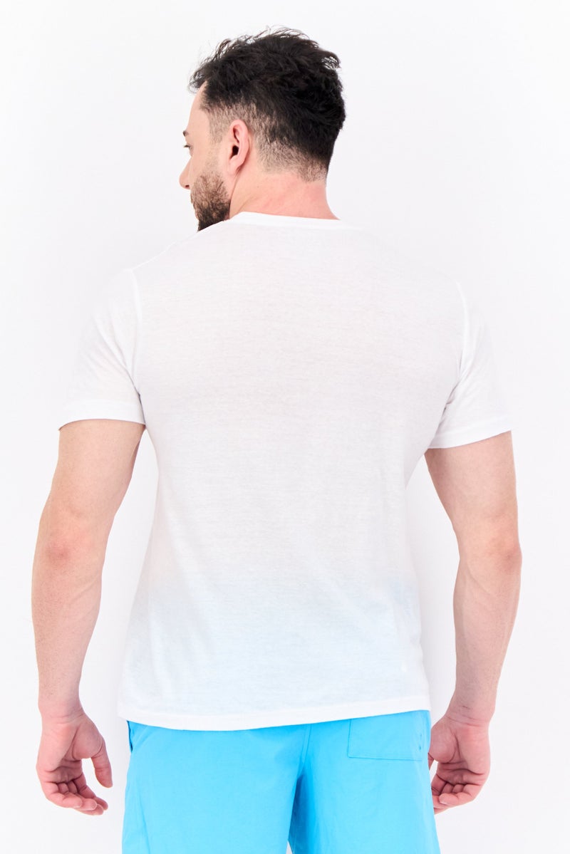 Reaction by Kenneth Cole Men 3 Pieces Crew Neck Short Sleeve Brand Logo Undershirt, White - Image 3