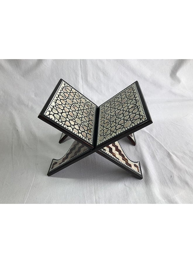 حامل المصحف الشريف قرآن كريم رحال 518S13 30X18X2 سم صدف صدفي تطعيم عرق اللؤلؤ خشب 