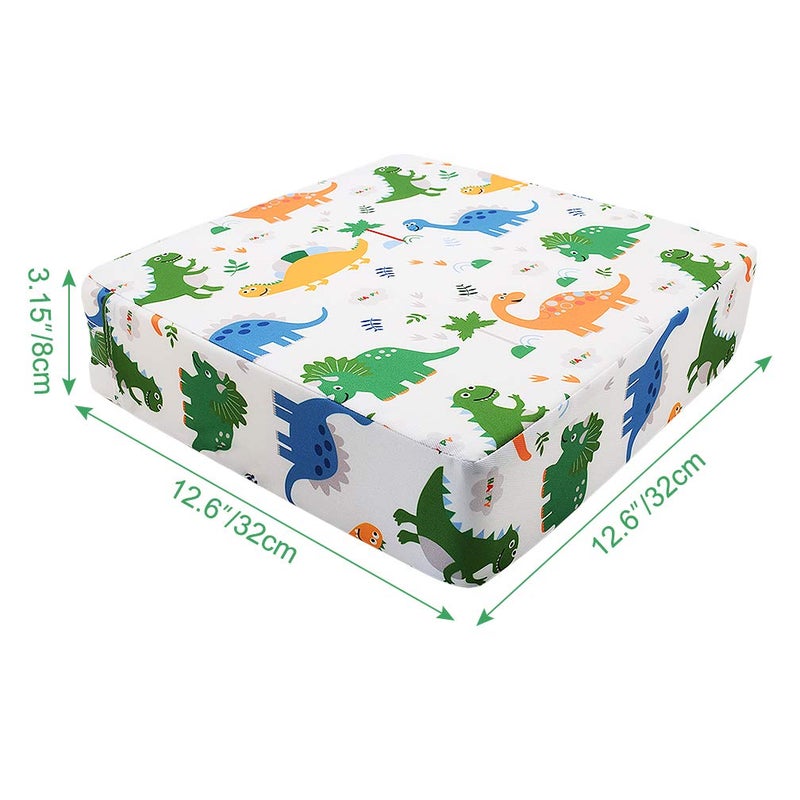 SUNMALL Dining Chair Heightening Cushion Portable Dismountable Adjustable Highchair Booster for Baby Toddler Kids Infant Washable Thick Chair Seat Pad Mat (White) - Image 4