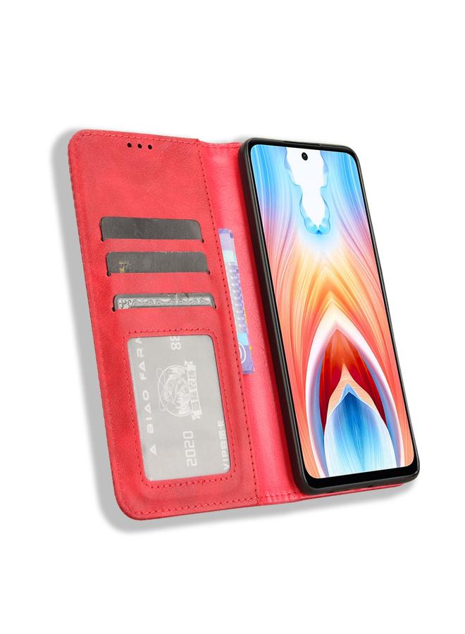 S-TOP Case For OnePlus Nord N30 SE / OPPO A79 5G Magnetic Buckle Retro Texture Leather Phone Case - Image 4