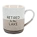 Pavilion Gift Company Pavilion Gift Company Large 15 Oz Stoneware Coffee Cup Mug Retired to The Lake, 1 Count (Pack of 1), Grey  - Image 2