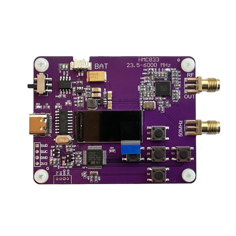 6GHz RF Signal Generator 23.5MHZ-6000MHz Push button version oled screen display HMC833 - Image 2