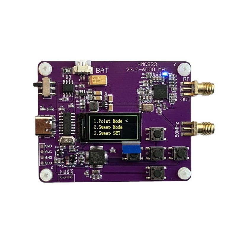 6GHz RF Signal Generator 23.5MHZ-6000MHz Push button version oled screen display HMC833 - Image 3