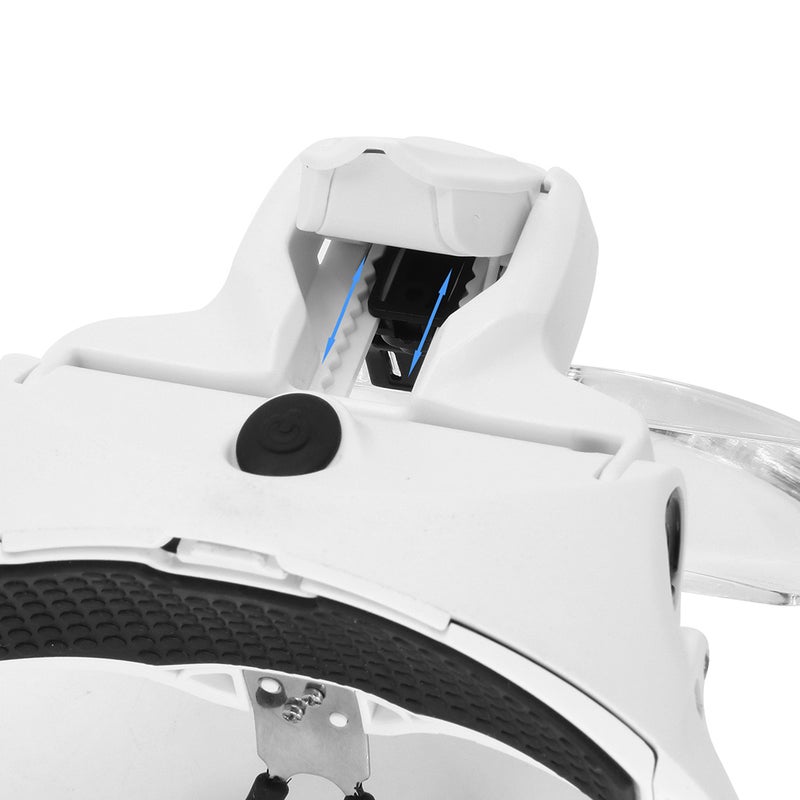5 Lens 1.0X-3.5X Adjustable Bracket Headband Glasses Magnifier Loupe with 2 LED Lights and USB Charge Goggles Magnifying Tool Rechargeable LED Magnifying Glasses - Image 4