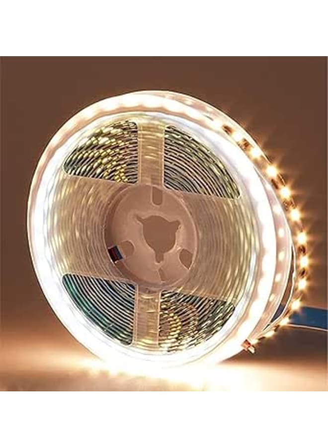 شريط إضاءة LED أبيض دافئ 12 فولت من iNextStation، 16.4 قدم/5 أمتار، 300 مصباح LED SMD5050 مرن وقابل للقطع لغرفة النوم والمنزل والمطبخ والبار وديكور المهرجانات (بدون قابس طاقة) - Image 1