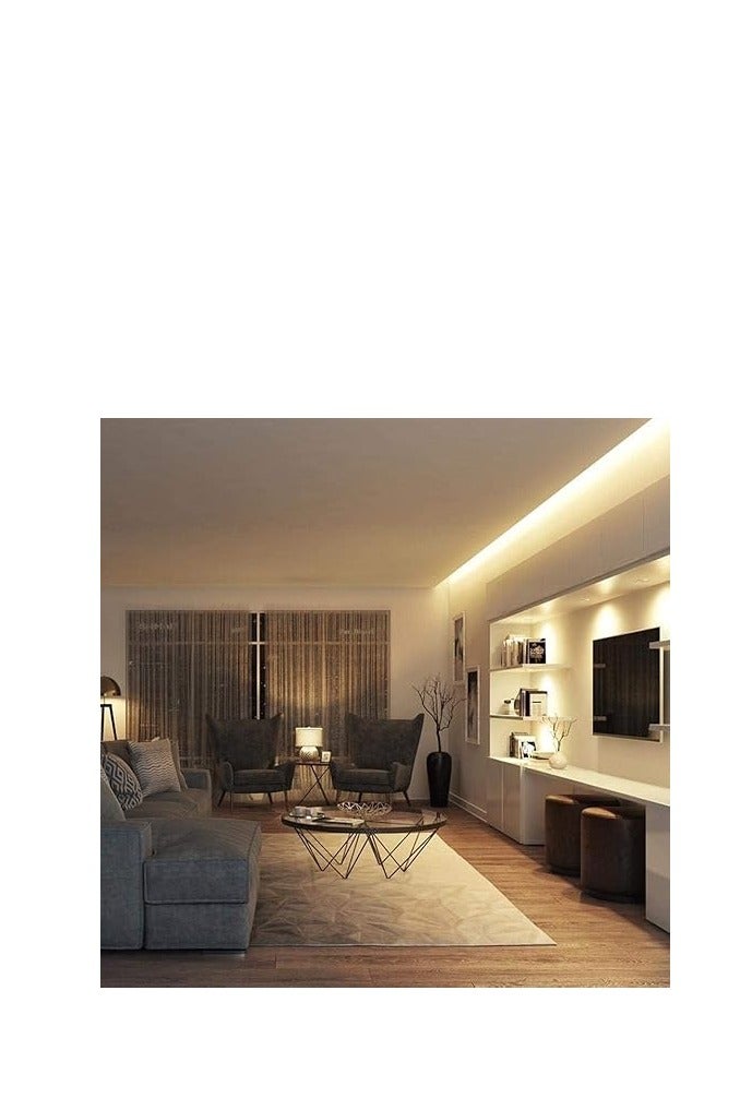 شريط إضاءة LED أبيض دافئ 12 فولت من iNextStation، 16.4 قدم/5 أمتار، 300 مصباح LED SMD5050 مرن وقابل للقطع لغرفة النوم والمنزل والمطبخ والبار وديكور المهرجانات (بدون قابس طاقة) - Image 5