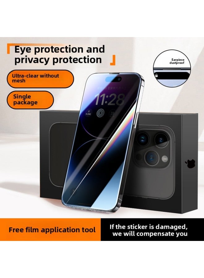 For Iphone 14/13 Anti-peep Tempered Film For Iphone15promax Anti-peeping 14pro Phone Film 12-Colour:[eye Protection Anti-peep 1 Piece] Soft Light Does Not Hurt The Eyes★Privacy Is Not Disclosed★Full Screen Explosion-proof-Size:For Iphone X