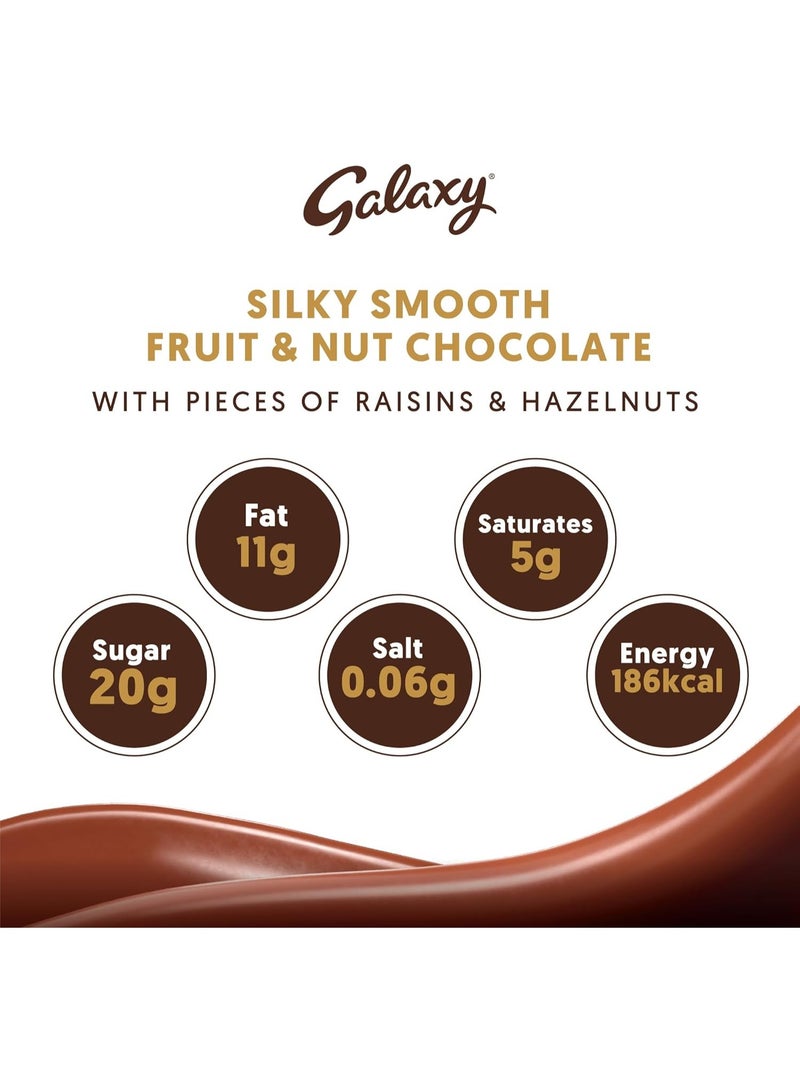 Galaxy Milk Chocolate with Fruit & Nut Pack of 24x36g Bars, Chocolate Pleasure with the Fruit & Nut Galaxy Chocolate - Image 4
