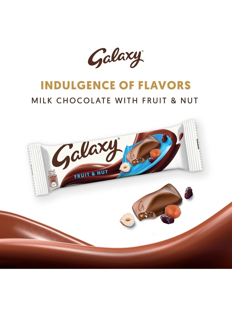 Galaxy Milk Chocolate with Fruit & Nut Pack of 24x36g Bars, Chocolate Pleasure with the Fruit & Nut Galaxy Chocolate - Image 3