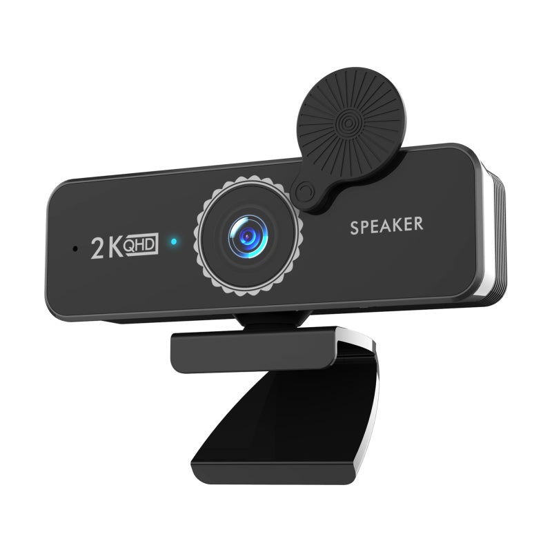 1440P Webcam: Dual Speakers 120-Degree Wide Angle, High Definition Noise-Cancelling Microphone - Plug And Play Privacy Cover For Video Conferencing, Online Teaching, Streaming - Image 1