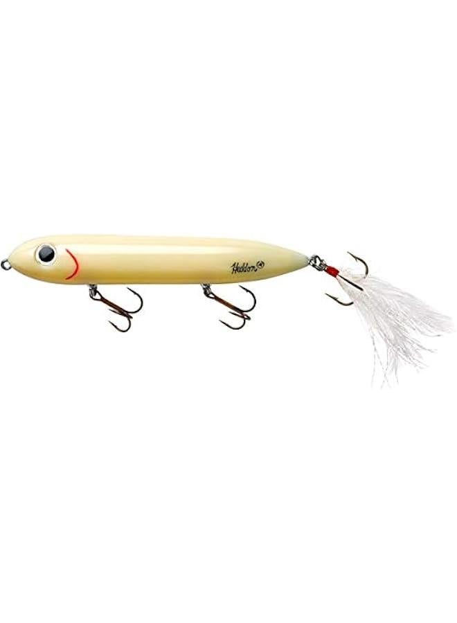 Arabest Super Spook Topwater Fishing Lure for Saltwater and Freshwater, Bone - Feather Dressed, Feather Super Spook Jr (1/2 oz)  - Image 3